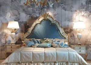 Set Camera da Letto <span class=keywords><strong>Reale</strong></span> Europea di Lusso, Mobili Antichi Verdi con Intagli Artigianali e Mosaico in Conchiglia Blu - Product Image 3