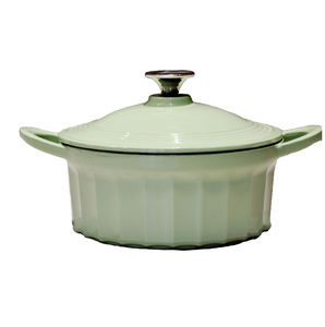 Vente directe d'usine, marmite en fonte émaillée vert clair, casseroles de <span class=keywords><strong>cuisine</strong></span>, ustensiles de <span class=keywords><strong>cuisine</strong></span> en fonte émaillée, cocotte en fonte - Product Image 3
