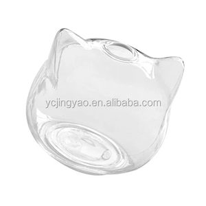 Vase <span class=keywords><strong>en</strong></span> <span class=keywords><strong>verre</strong></span> borosilicaté clair <span class=keywords><strong>en</strong></span> forme de petit <span class=keywords><strong>chat</strong></span> <span class=keywords><strong>soufflé</strong></span> à la main pour plantes hydroponiques décor de mariage de jardin à la maison - Product Image 2