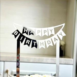 Honey And Sweetness Acrylic <b>Cake</b> Topper Happy Birthday Flag <b>Cake</b> <b>Decorations</b> Birthday Party <b>Supplies</b> 1.3MM Thickness - Product Image 3