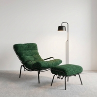 Chaise longue inclinable et berçante modulaire moderne en métal capitonnée – Canapé paresseux convertible pour chambre à coucher, mobilier de loisirs et de salle à manger