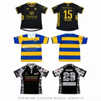 Maillot de rugby personnalisé sublimé, directement de l'usine, 100% polyester, 1 pièce minimum, design gratuit