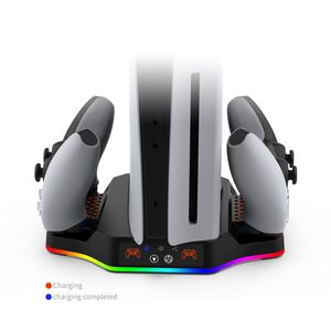 แผ่นระบายความร้อนแบบบาง Ps5พร้อมตัวควบคุมไฟ RGB ชาร์จแท่นชาร์จ TP5 3583 - Product Image 1