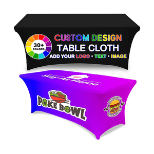 Offre Spéciale Spandex Stretch High Top et Banquets Tissu moderne Style Reador Nappe rectangulaire ajustée en gros - Product Image 1