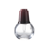 VANJOIN Flacon compte-gouttes sphérique en verre de 50 ml avec bouton-poussoir, contenant cosmétique de luxe en verre pour sérum visage et huile essentielle