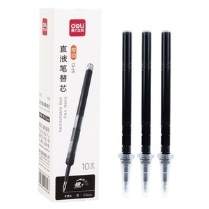 Deli Roller Ball Pen Refill 0.5mm Black Ink For Student Exam Office Use 10 Pcs - Product Image 5
