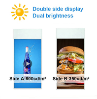 Supermarkt 43 49 55 Zoll Innen doppelseitig hängende Werbung Schaufenster Decke LCD-TV-Bildschirm Digital Signage Kiosk