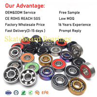 3-7 jours de livraison 608RS 608-2RS 608Z 608ZZ 608 portant 8x22x7mm ABEC-9 roulement d'espacement intégré roulement de planche à roulettes