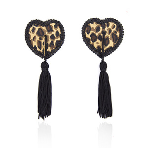Adesivi per Capezzoli Natalizi Personalizzati con Stampa Leopardata e Cuore Seducente, Accessori per <span class=keywords><strong>Lingerie</strong></span> Femminile, Giocattoli Erotici <span class=keywords><strong>BDSM</strong></span> - Product Image 1