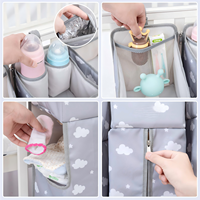 Organisateur de couches suspendu 3-en-1 pour table à langer, organisation de la chambre d'enfant et rangement mural pour couches de berceau