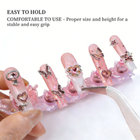 Nouvelle série de fleurs : Bandes de présentation translucides effet aurore laser pour la pratique du nail art, support de présentation pour faux ongles, pour la formation et les fournitures de salon