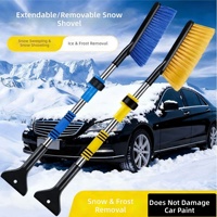 Brosse à neige et grattoir à glace en acier inoxydable extensible pour voiture, détachable, pour pare-brise, anti-givre, approvisionnement en gros usine