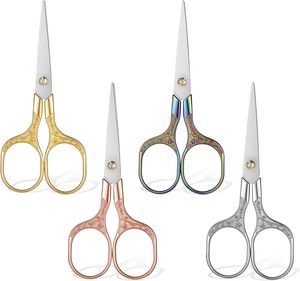 Ciseaux brodés rétro faits main motif fleur de prunier, ciseaux à découper le papier vieillis, ciseaux à tailler le fil pour point de croix - Product Image 1
