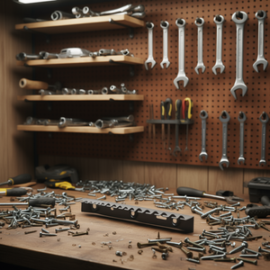 Soporte para tornillos RV17, estante metálico de 285 mm de longitud para organizar tornillos y sujetadores - Product Image 3