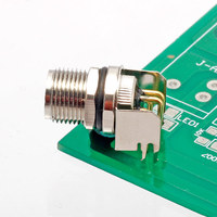 Connecteur circulaire M8 à 3, 4, 5, 6, 8 broches, femelle ou mâle, angle droit à 90 degrés, montage sur circuit imprimé, montage sur panneau