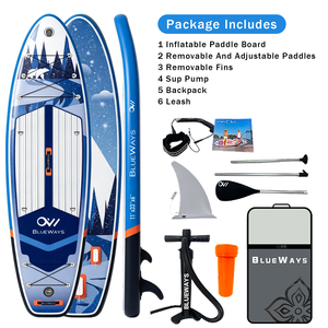 Planche de SUP gonflable d'hiver 11' (33 po de large) motif Ours <span class=keywords><strong>polaire</strong></span>, planche à pagaie arctique avec pompe et aileron pour aventures sur lac froid et neige - Product Image 3