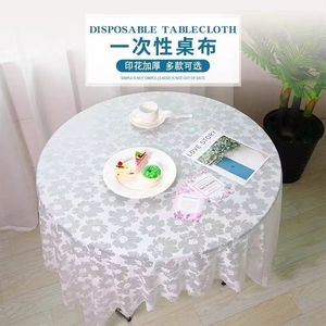 Disposable Tablecloth Round Printed Floral Thickened For Home Hotel Restaurant Use - Product Image 1