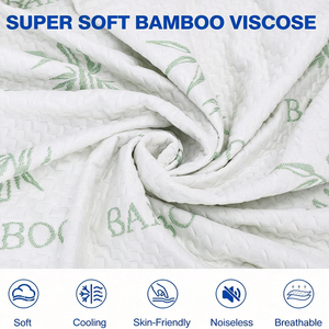 Protège-matelas imperméable en bambou AOSEN, logo personnalisé, jacquard, hypoallergénique, <span class=keywords><strong>couvre</strong></span>-<span class=keywords><strong>lit</strong></span> rafraîchissant pour les personnes ayant chaud la nuit - Product Image 4
