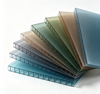Plaque alvéolaire en polycarbonate couleur personnalisée anti-UV pour auvent de lucarne