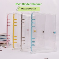 Protège-documents A5 transparent en PVC à feuilles mobiles, pochette de rangement rechargeable avec fermeture éclair