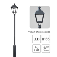 Lampe de jardin LED extérieure en PVC à haute luminosité, super brillante, étanche IP65, alimentée par courant alternatif/continu, avec télécommande