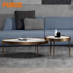 Puruo Phật Sơn <span class=keywords><strong>Coffe</strong></span> bảng Set phòng khách thiết kế mới nóng bán và Bàn cà phê đen - Product Image 3