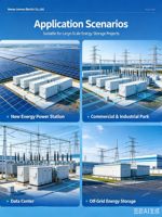 Conteneur de stockage d'énergie à batterie au phosphate de fer et de lithium, systèmes solaires commerciaux et industriels, refroidissement par eau, 400V 100kWh/200kWh