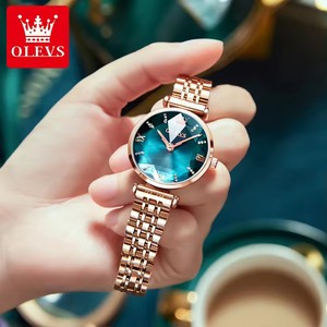 OLEVS 6642 Women's Luxury Quartz <strong>Watch</strong> with Chronograph Waterproof Stainless Steel Strap Top Brand <strong>Fashion</strong> Gift <strong>Set</strong> for Ladies - Product Image 2