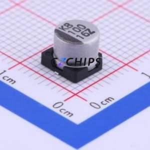 Condensateur électrolytique en aluminium SMD VEZ101M1CTR-0605, SMD, D6.3xL5.3mm 100uF 20% 16V 6.3mm - Product Image 1