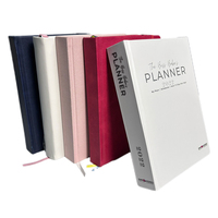 Personnalisé de haute qualité PU lin couverture rigide planificateur de voyage Budget Journal Notebook Service d'impression