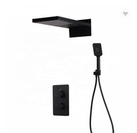 Ensemble de robinetterie de douche thermostatique en laiton de style nordique avec pulvérisateur souple pour salles de bain, hôtels et appartements