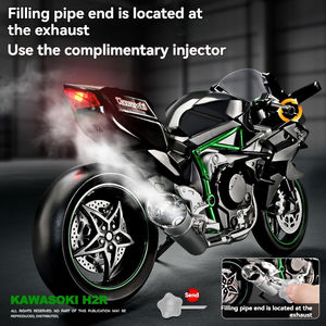 Nuevo Estilo 2025: Moto de Juguete de Metal Fundido a Presión <span class=keywords><strong>Kawasaki</strong></span> Ninja H2R 1:9 con Acelerador y Pulverizador Eléctrico, Novedad de Alta Tecnología - Product Image 2