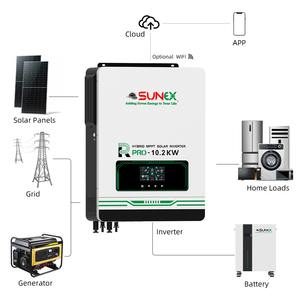 อินเวอร์เตอร์พลังงานแสงอาทิตย์ SUNEX UAE ขนาด 10 กิโลวัตต์ แบบออนกริดและออฟกริด ไฮบริดอินเวอร์เตอร์ 48 โวลต์ 10000 วัตต์ <span class=keywords><strong>10.2</strong></span> กิโลวัตต์ - Product Image 5