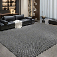 Tapis doux 5x7 en polyester lavable antidérapant à poils ras fait main moderne minimaliste pour chambre à coucher, salon, chambre d'enfant
