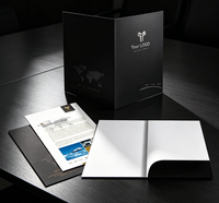 Carpeta de Documentos Personalizada de 2 Bolsillos, Acabado Mate de Lujo, Carpeta de Papel Recubierto A4/A5, Carpeta de Cartón Rígido con Relieve