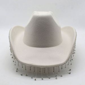 Sombreros Fedora con Pedrería para Festivales, Sombreros de Vaquero de Fieltro de Poliéster y Algodón para Hombre, Venta al Por Mayor - Product Image 3