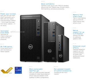 Computadora de Escritorio Empresarial D-ell OptiPlex 3000SFF de Formato Pequeño, CPU I5-12500, RAM DDR4, SSD de 256 GB, Garantía de 3 Años, Color Negro - Product Image 5