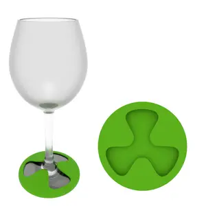 Factory Direct Supply Solid Color Soft Anti-slip Silicone Wine Cup Coaster