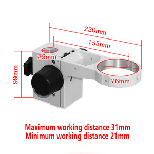 Mikroskop berdiri Diameter 76mm langsung dari pabrik mikroskop Zoom Stereo fokus halus logam lengan dapat disesuaikan - Product Image 3