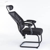 Chaises de visiteur de bureau en maille ergonomique d'accoudoir réglable noir ZY-6805S en gros avec appuie-tête