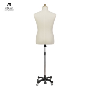 Manichino Maschile Mezzo Busto <span class=keywords><strong>di</strong></span> Alta Qualità Beifuform, Taglia CN, per Sartoria e Design, Altezza Regolabile - Product Image 3