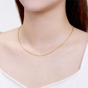 מותאם אישית טהור אמיתי טהור 24 קראט זהב צהוב o בצורת שרשרת ברק - Product Image 6