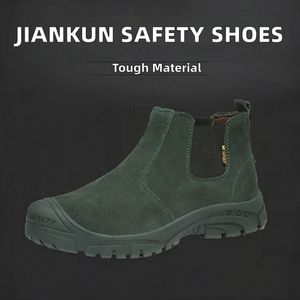 Chaussures de sécurité JIANKUN en cuir de vache respirant, confortables et durables, pour les travailleurs du bâtiment, à porter au printemps, anti-perforation, embout en acier - Product Image 2