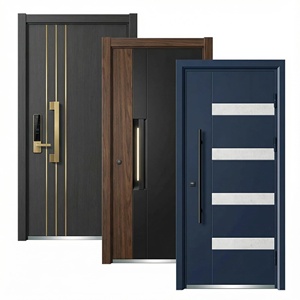 <span class=keywords><strong>Porte</strong></span> d'entrée <span class=keywords><strong>extérieure</strong></span> <span class=keywords><strong>moderne</strong></span> en alliage d'aluminium avec surface finie ignifuge, <span class=keywords><strong>porte</strong></span> de sécurité en métal - Product Image 3