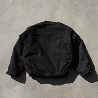 Blouson Bomber Décontracté Unisexe en Denim Épais Coupe-Vent avec Logo Personnalisé pour Homme – Style Crop Boxy et Varsity pour l'Hiver