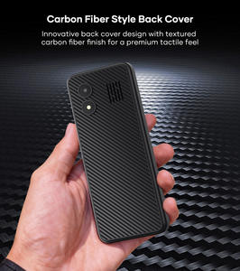 Teléfono con Función de Carga Tipo C, Teclado Estilo <span class=keywords><strong>Fibra</strong></span> de Carbono, Teléfono Móvil Básico Moderno - Product Image 6