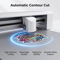 NUOYU 4030C Nuevo Plotter de Corte de Contorno de Cama Plana, Máquina de Troquelado Automática para Pegatinas y Etiquetas (Corte Kiss Cut y Cut), 2 Años de Garantía