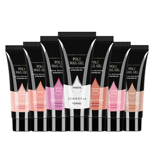 <span class=keywords><strong>Kit</strong></span> profesional de extensión de <span class=keywords><strong>uñas</strong></span> para arte DIY, juego de manicura de Gel UV polivinílico completo con lámpara LED, poligeles semipermanentes de resina de 15 ml - Product Image 3