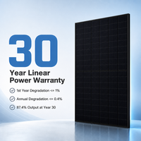 Panneau solaire monocristallin haute efficacité 650W 680W tout noir, demi-cellules, type N, TOPCon, bifacial, double vitrage, certifié TUV IEC CE, garantie 30 ans
