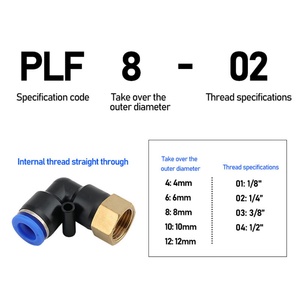 Conector Neumático de Empuje Rápido Serie SPLF de Hofujng, Tipo L, 90 Grados, Rosca Hembra, Codo de Plástico para Manguera de Aire - Product Image 4